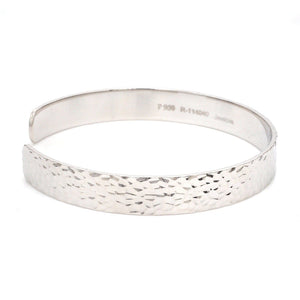 Jewelove™ Bangles & Bracelets Open Hammered Platinum Kada for Men JL PTB 776-A