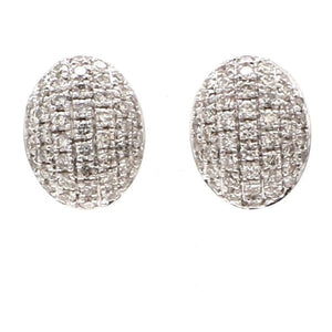 Jewelove™ Earrings SI IJ Oval Platinum Diamond Earrings Studs JL PT E 188