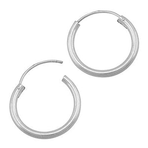 Jewelove™ Earrings Plain Platinum Bali Earrings JL PT E 172