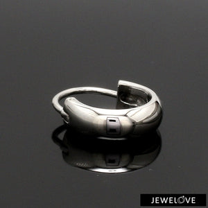 Jewelove™ Earrings Plain Platinum Bali for Men JL PT E 333