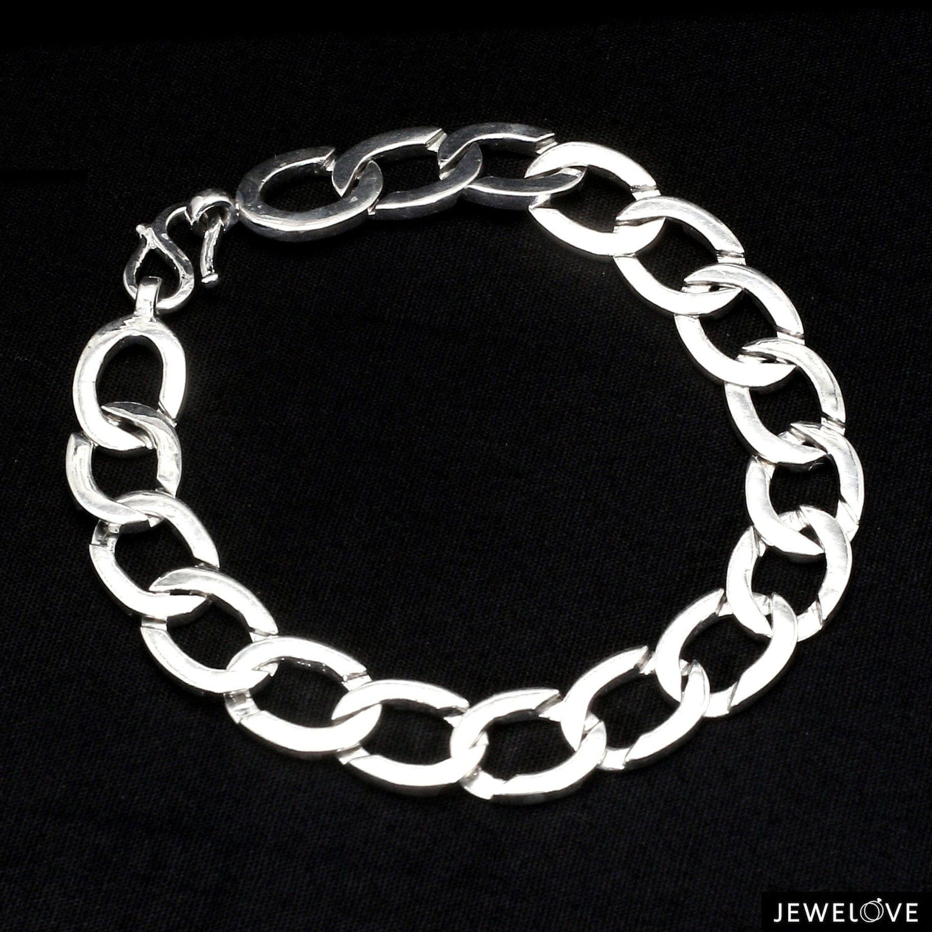 Jewelove™ Bangles & Bracelets Plain Platinum Bracelet for Men JL PTB 1169