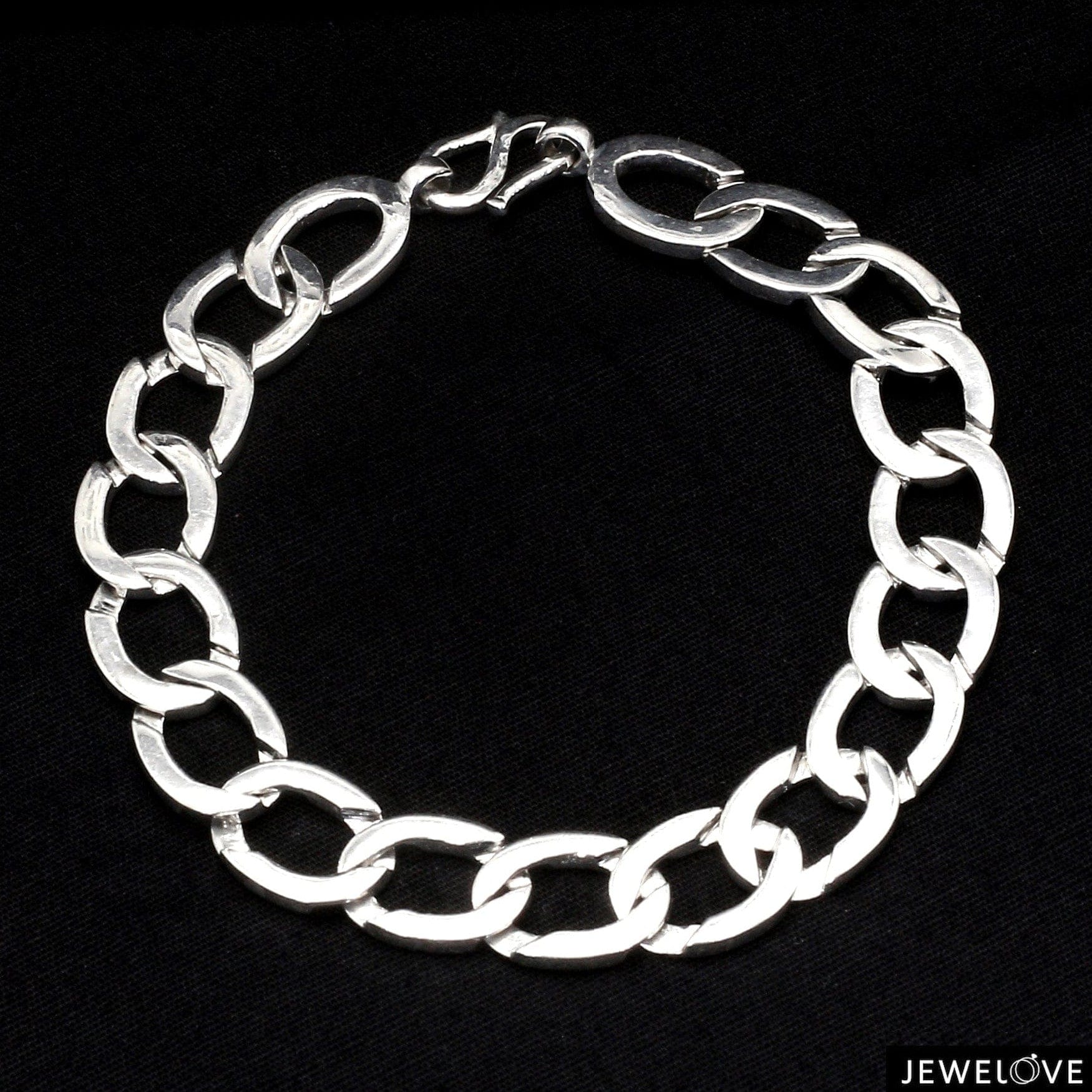 Jewelove™ Bangles & Bracelets Plain Platinum Bracelet for Men JL PTB 1169