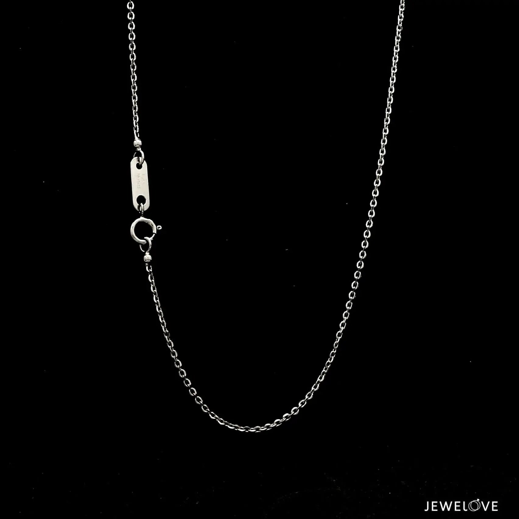 Jewelove™ Chains Plain Platinum Chain With Round Links SJ PTO 704