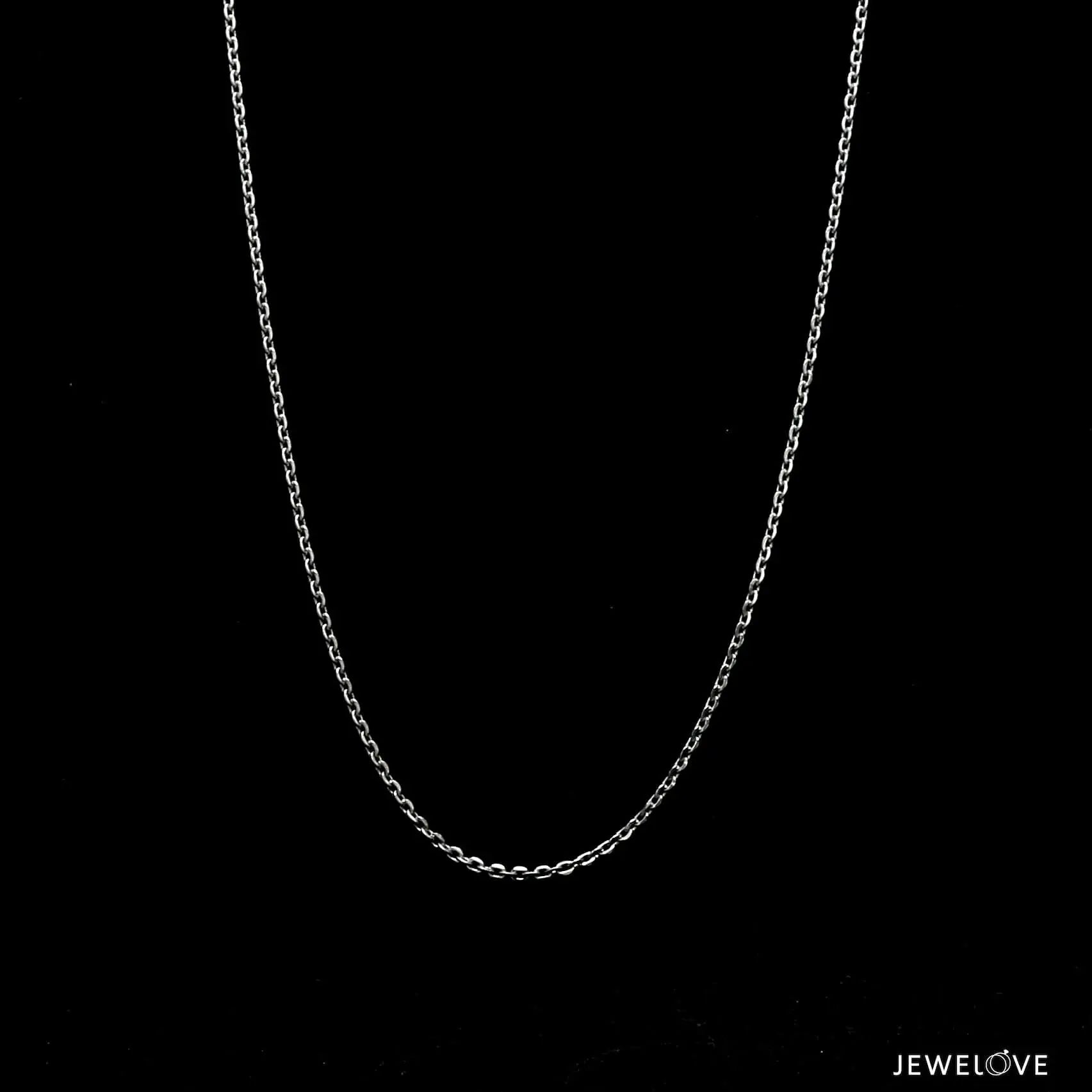 Jewelove™ Chains Plain Platinum Chain With Round Links SJ PTO 704