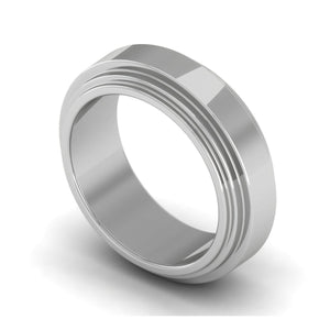 Jewelove™ Rings Men's Band only Plain Platinum Couple Ring JL PT MB RB 123