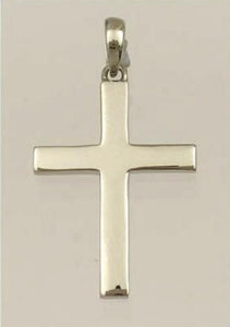 Jewelove™ Pendants 1 inch Plain Platinum Cross Pendant JL PT P 243