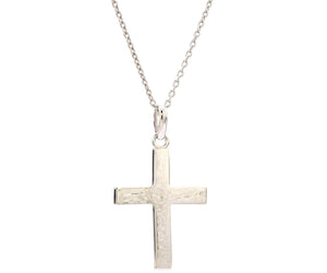 Jewelove™ Pendants 1 inch Plain Platinum Cross Pendant JL PT P 243