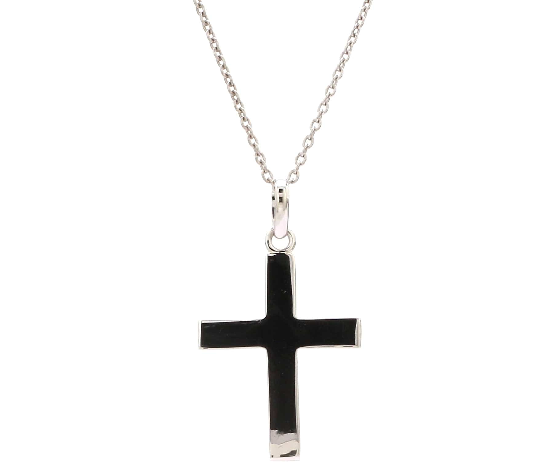 Jewelove™ Pendants 1 inch Plain Platinum Cross Pendant JL PT P 243