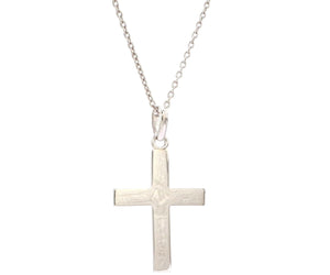 Jewelove™ Pendants 1 inch Plain Platinum Cross Pendant JL PT P 243