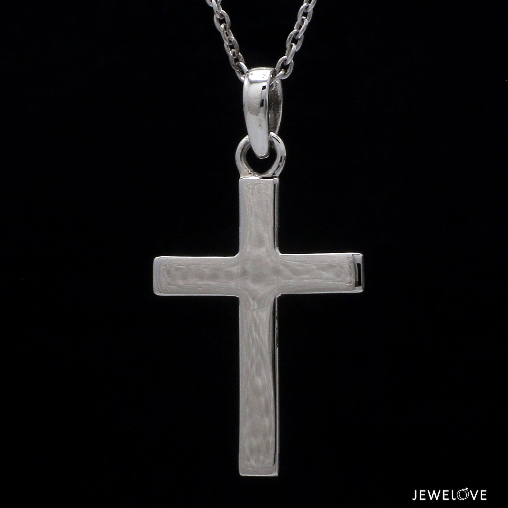 Jewelove™ Pendants 1 inch Plain Platinum Cross Pendant JL PT P 243