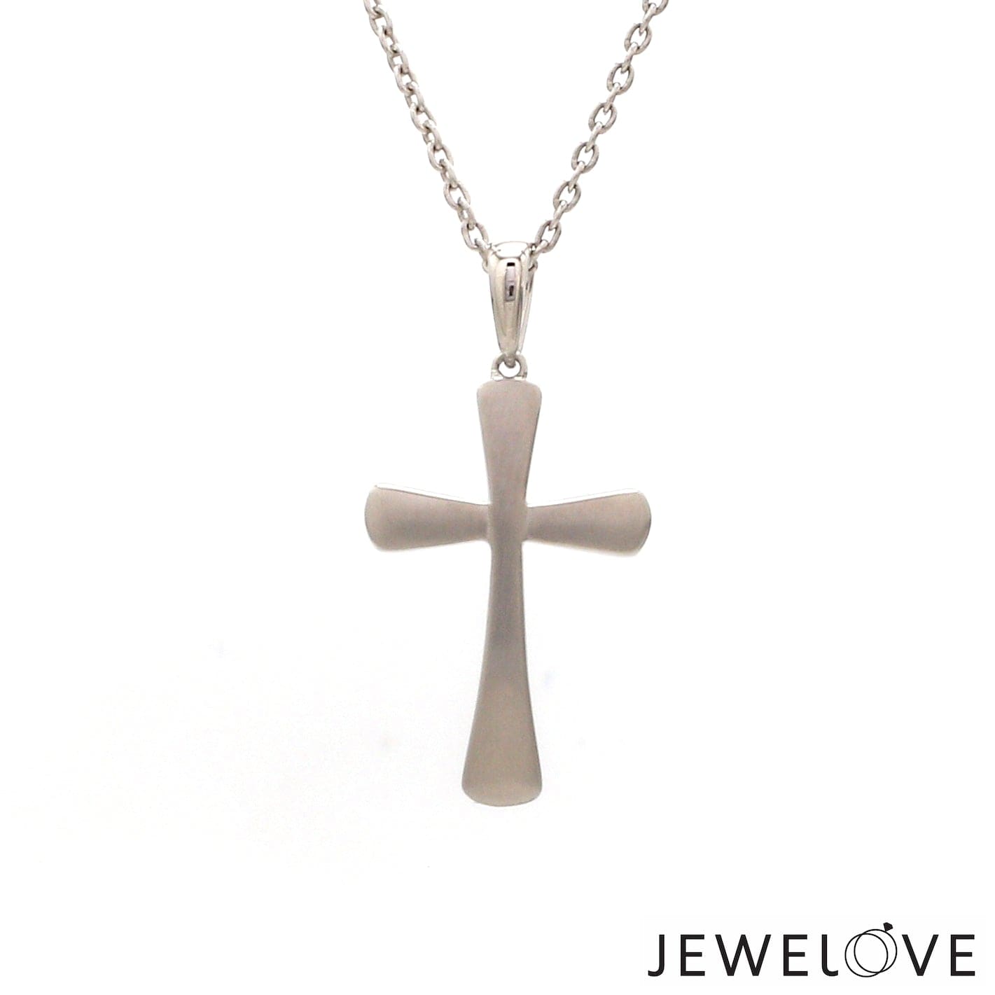 Jewelove™ Pendants Plain Platinum Cross Pendant with Matte Finish JL PT P 243-A