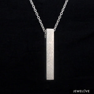 Jewelove™ Pendants Plain Platinum Cuboid Pendant JL PT P 316