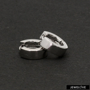 Jewelove™ Earrings Plain Platinum Earring Bali for Men JL PT E 171