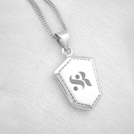 Jewelove™ Pendants Plain Platinum Name Engraving Two-Sided Pendant in Platinum JL PT P 222