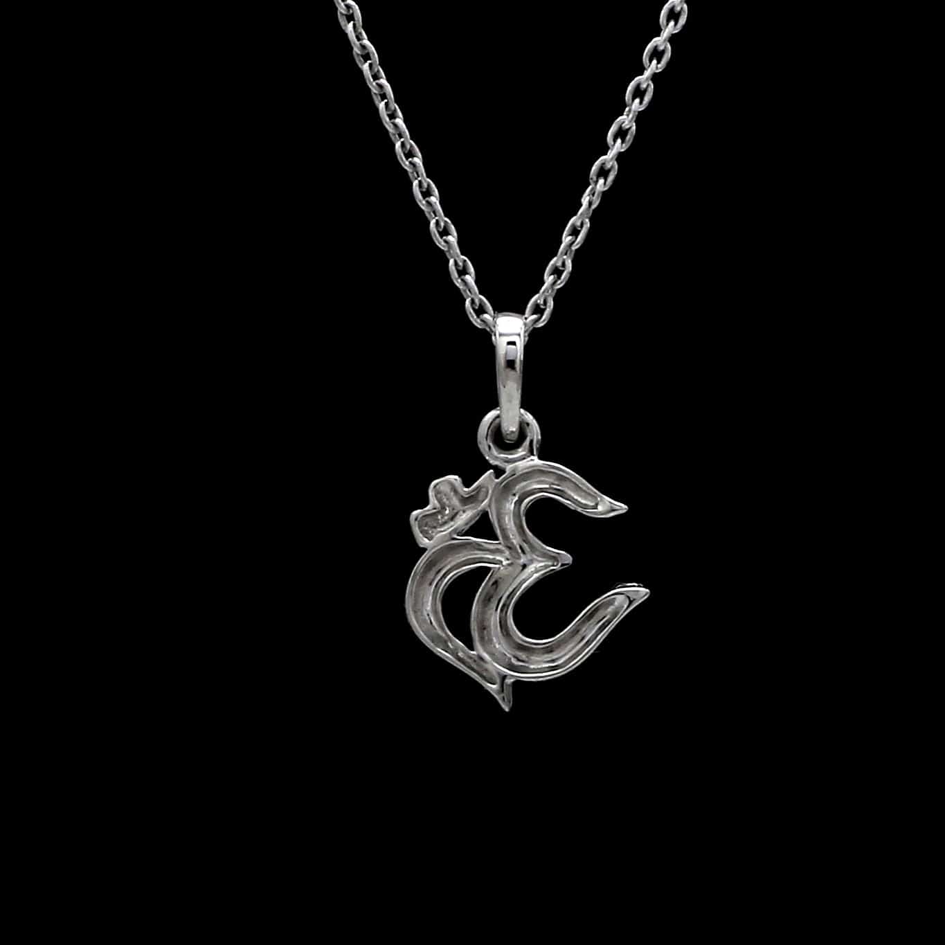 Jewelove™ Pendants Plain Platinum Om Pendant JL PT OM-1