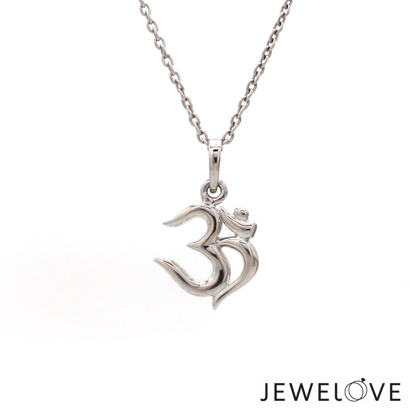 Jewelove™ Pendants Plain Platinum Om Pendant JL PT OM-1