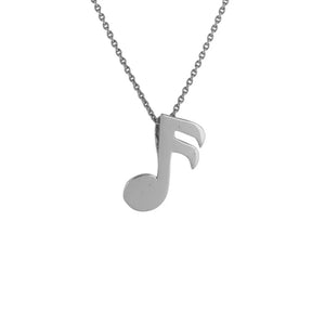 Jewelove™ Pendants Plain Platinum Pendant Designed as 16th Musical Note / Semi Quaver Note JL PT E 167