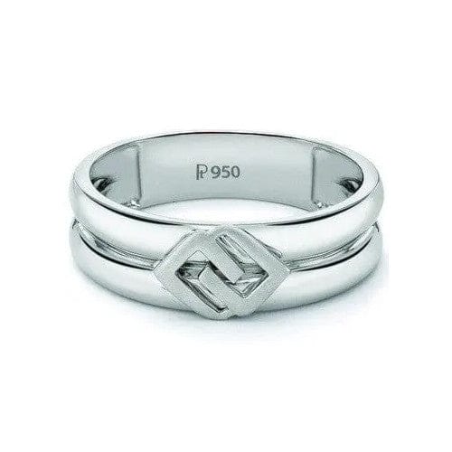 Jewelove™ Rings Men's Band only Plain Platinum Ring for Men JL PT 511