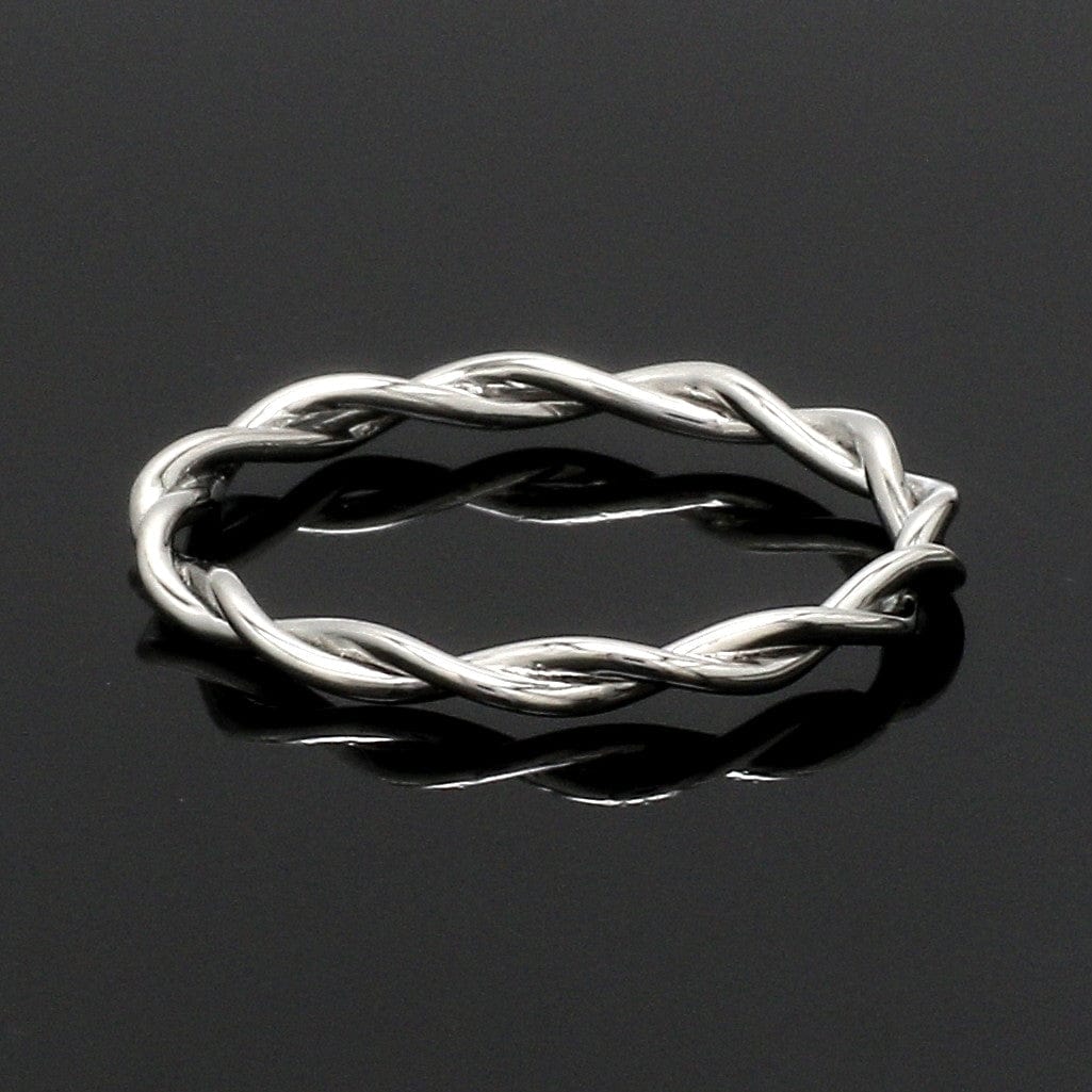 Jewelove™ Rings Women's Band Only Plain Platinum Rope Ring for Women JL PT 1386