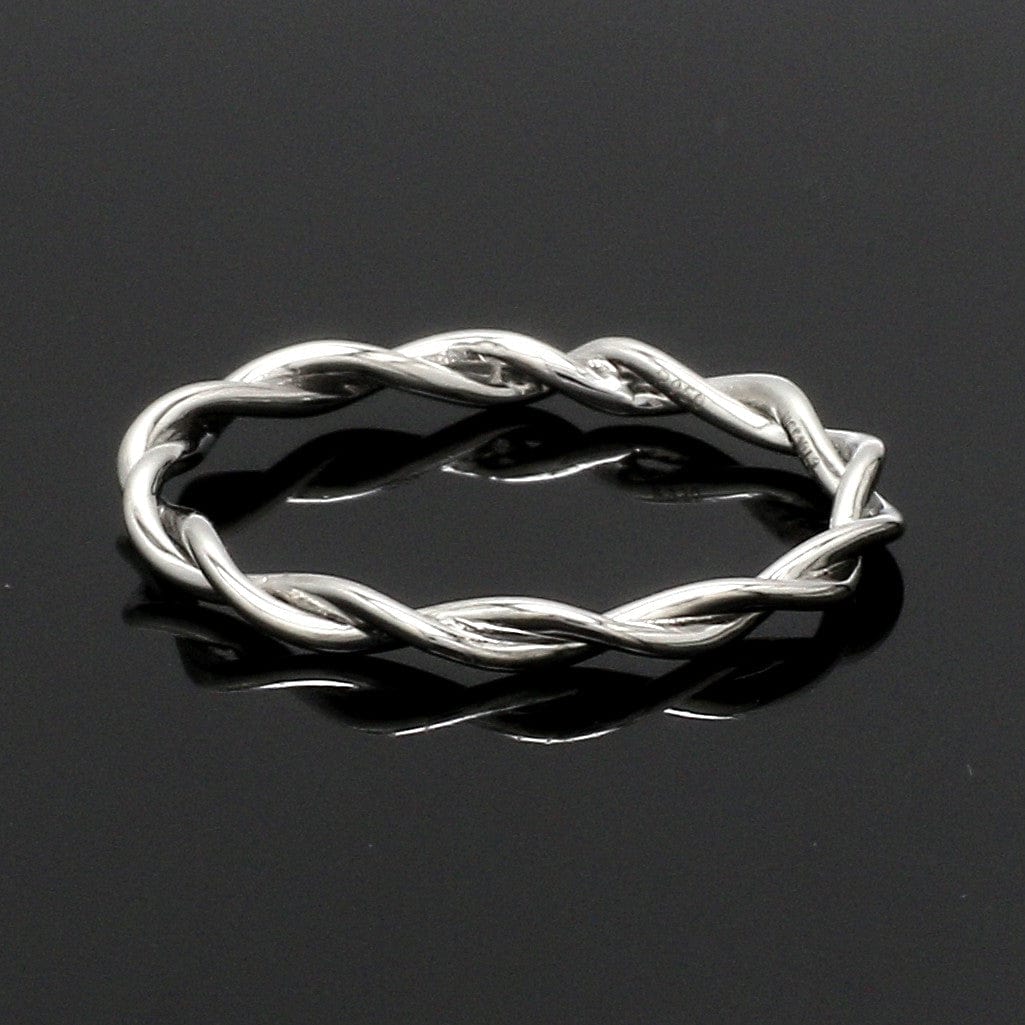 Jewelove™ Rings Women's Band Only Plain Platinum Rope Ring for Women JL PT 1386