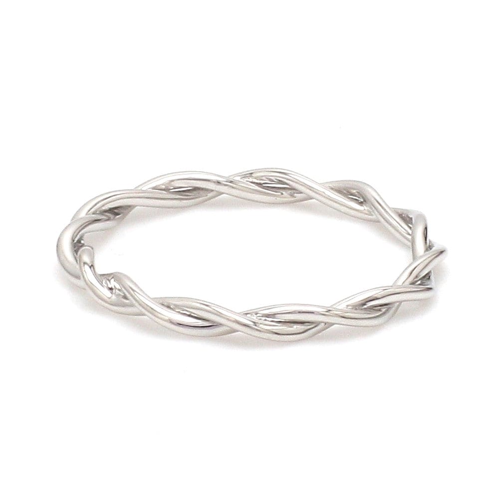 Jewelove™ Rings Women's Band Only Plain Platinum Rope Ring for Women JL PT 1386