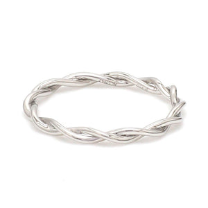 Jewelove™ Rings Women's Band Only Plain Platinum Rope Ring for Women JL PT 1386