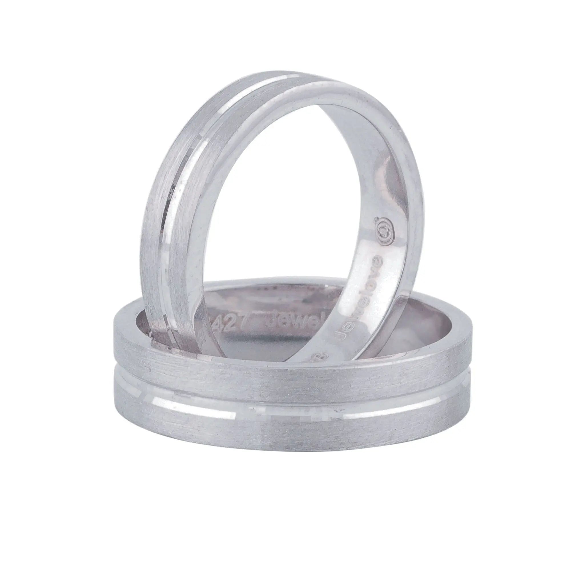 Unique Ring Stainless Steel Plain Round 5mm Zirconia R9162czSL