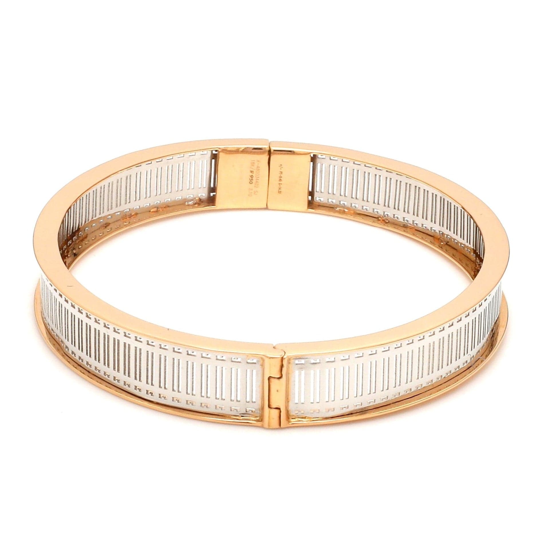 Jewelove™ Bangles & Bracelets Platinum & 18K Rose Gold Bracelet for Men JL PTB 1221