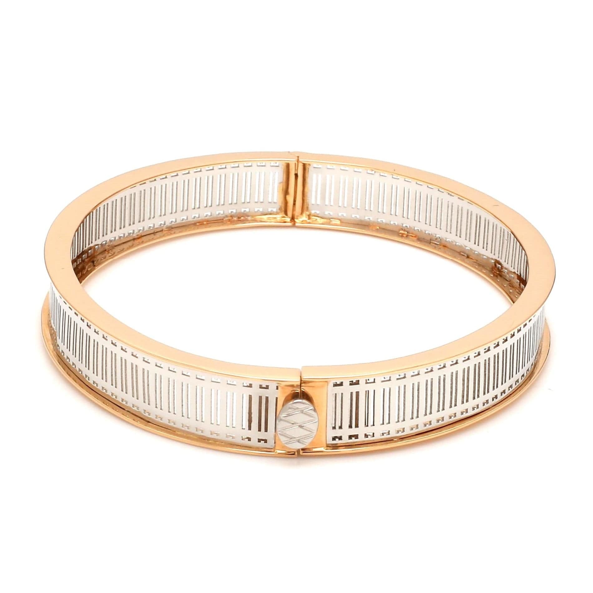 Jewelove™ Bangles & Bracelets Platinum & 18K Rose Gold Bracelet for Men JL PTB 1221