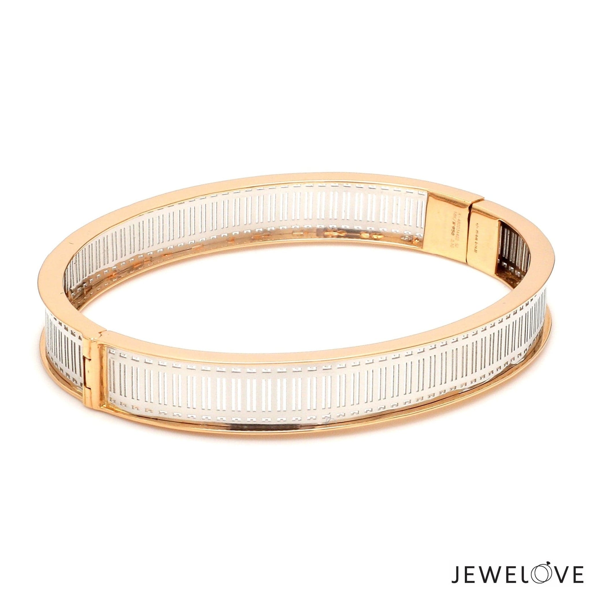 Jewelove™ Bangles & Bracelets Platinum & 18K Rose Gold Bracelet for Men JL PTB 1221