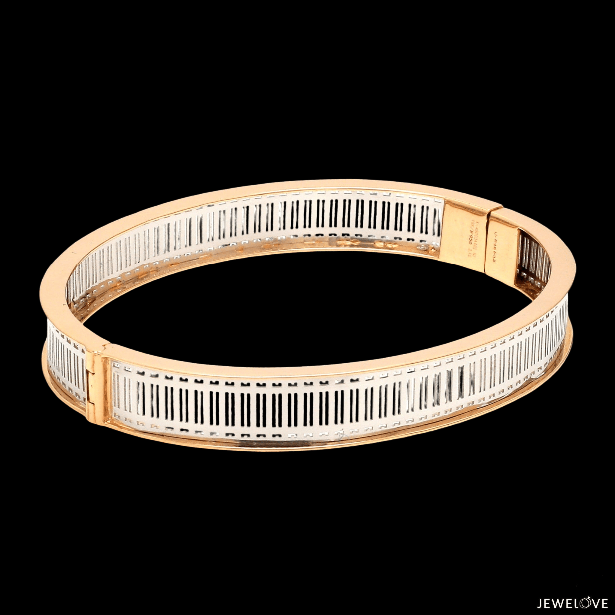 Jewelove™ Bangles & Bracelets Platinum & 18K Rose Gold Bracelet for Men JL PTB 1221