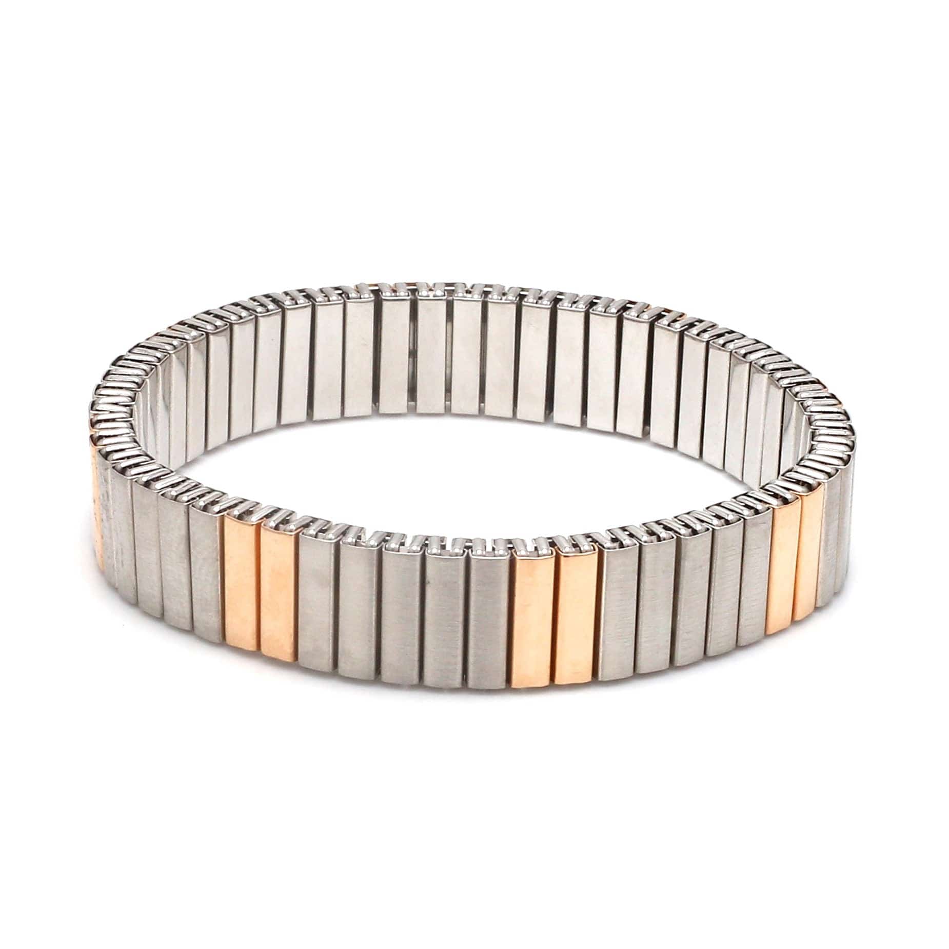 Jewelove™ Bangles & Bracelets Platinum & 18K Rose Gold Flexible Bracelet for Men JL PTB 1232