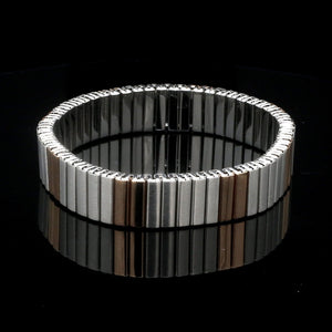 Jewelove™ Bangles & Bracelets Platinum & 18K Rose Gold Flexible Bracelet for Men JL PTB 1232