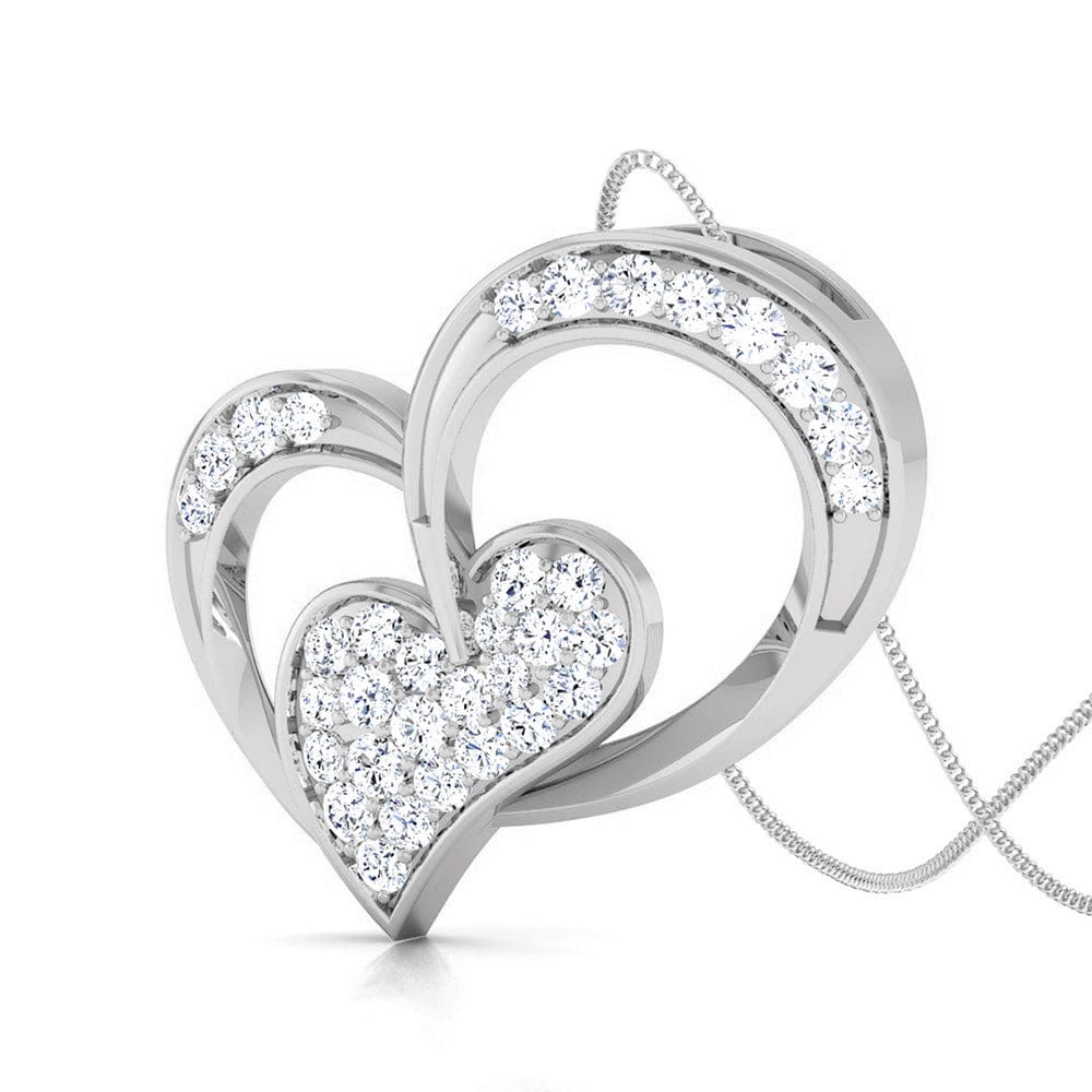 Long Heart Diamond Necklace – Ledodi