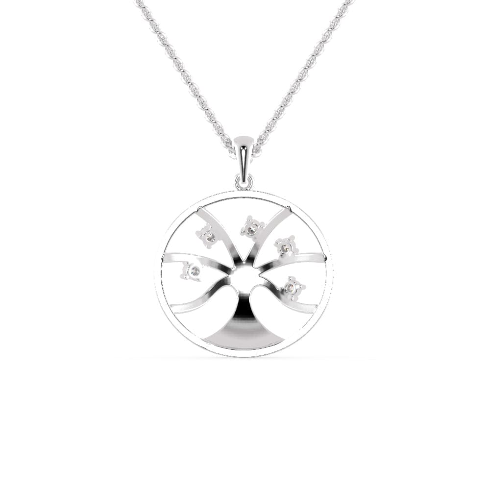 Jewelove™ Pendants Platinum 5 Diamond in Circle Pendant for Women JL PT P 1220