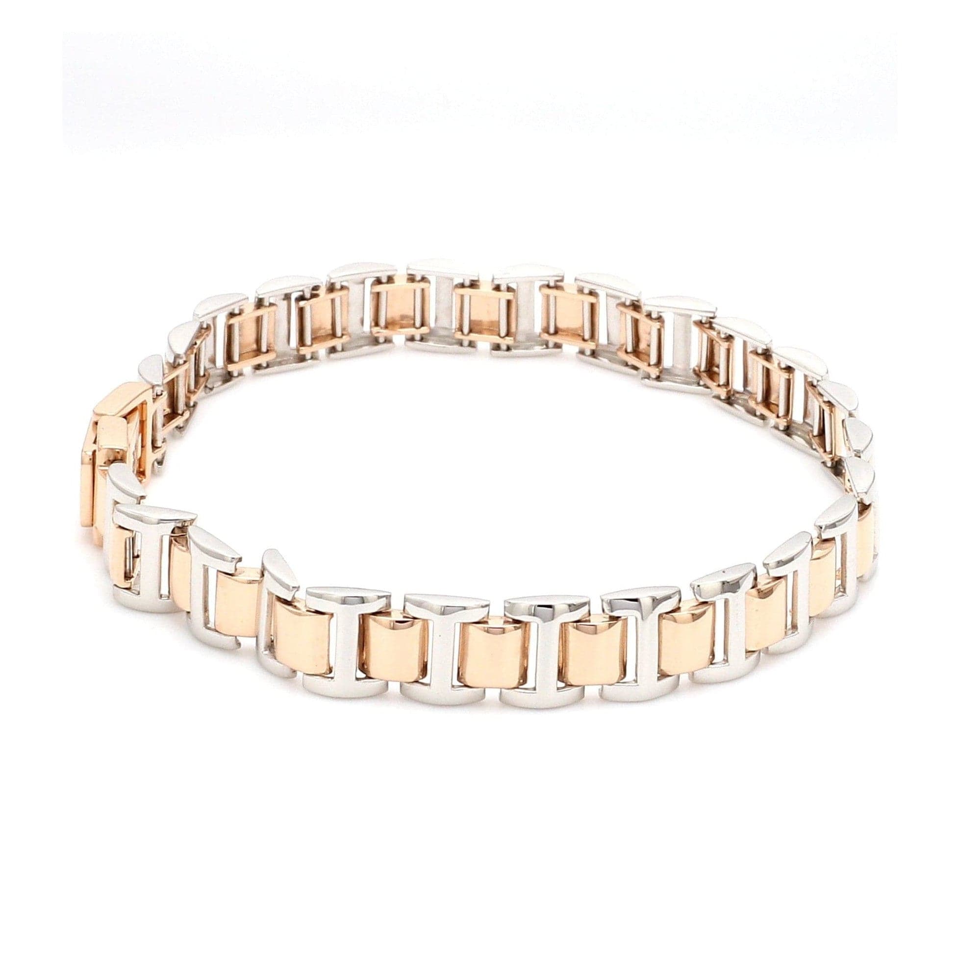 Jewelove™ Bangles & Bracelets Platinum and Rose Gold Bracelet for Men JL PTB 635