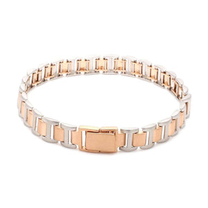 Jewelove™ Bangles & Bracelets Platinum and Rose Gold Bracelet for Men JL PTB 635