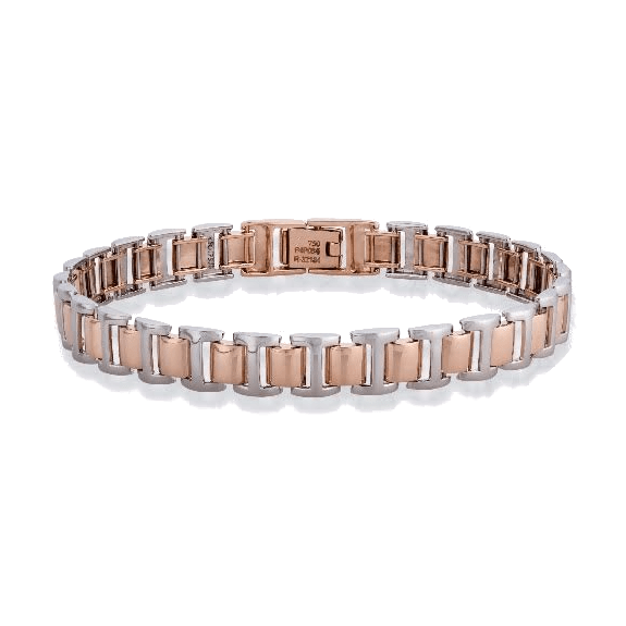 Jewelove™ Bangles & Bracelets Platinum and Rose Gold Bracelet for Men JL PTB 635