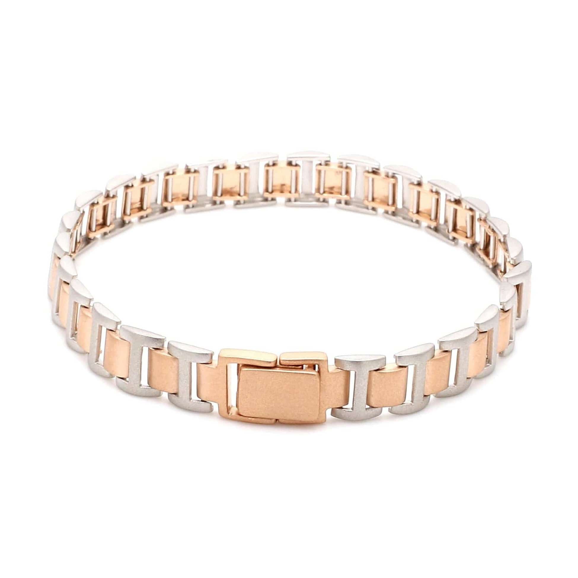 Jewelove™ Bangles & Bracelets Platinum and Rose Gold Bracelet for Men JL PTB 635