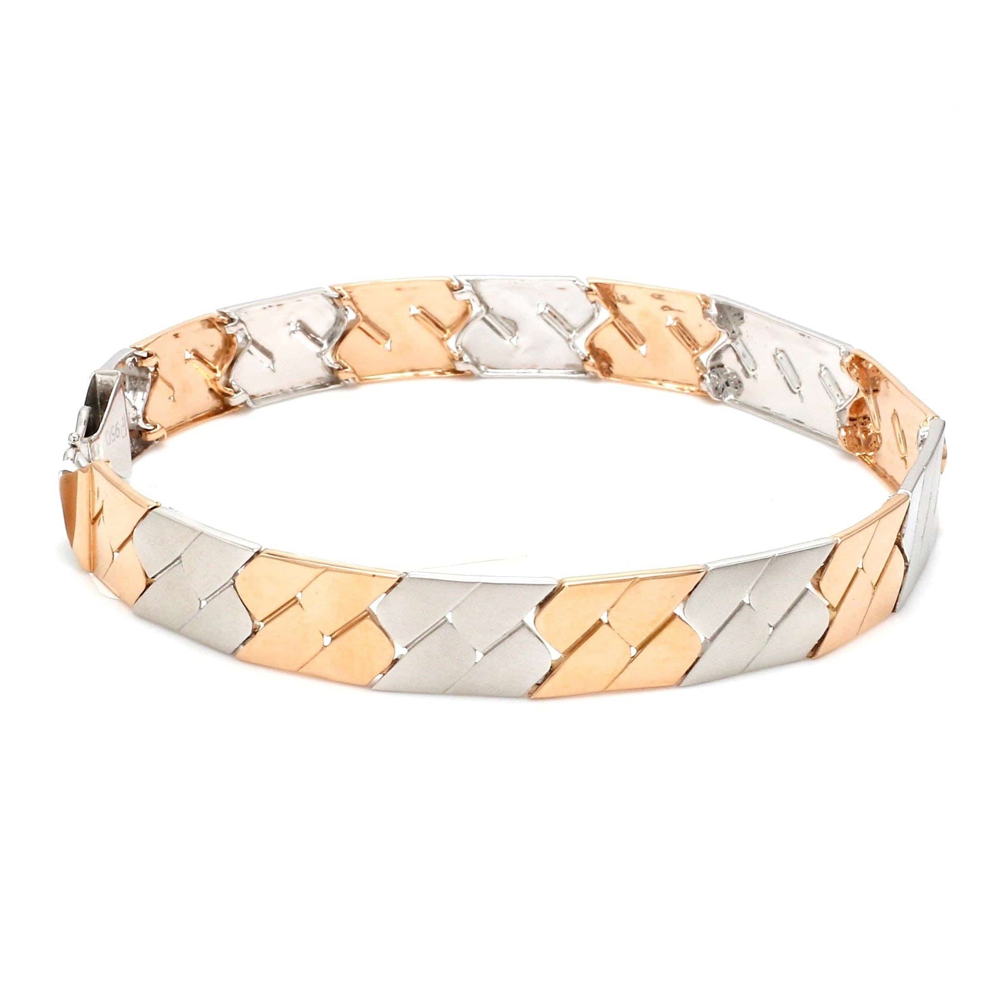 Jewelove™ Bangles & Bracelets Platinum and Rose Gold Bracelet for Men JL PTB 778