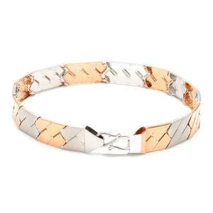 Jewelove™ Bangles & Bracelets Platinum and Rose Gold Bracelet for Men JL PTB 778