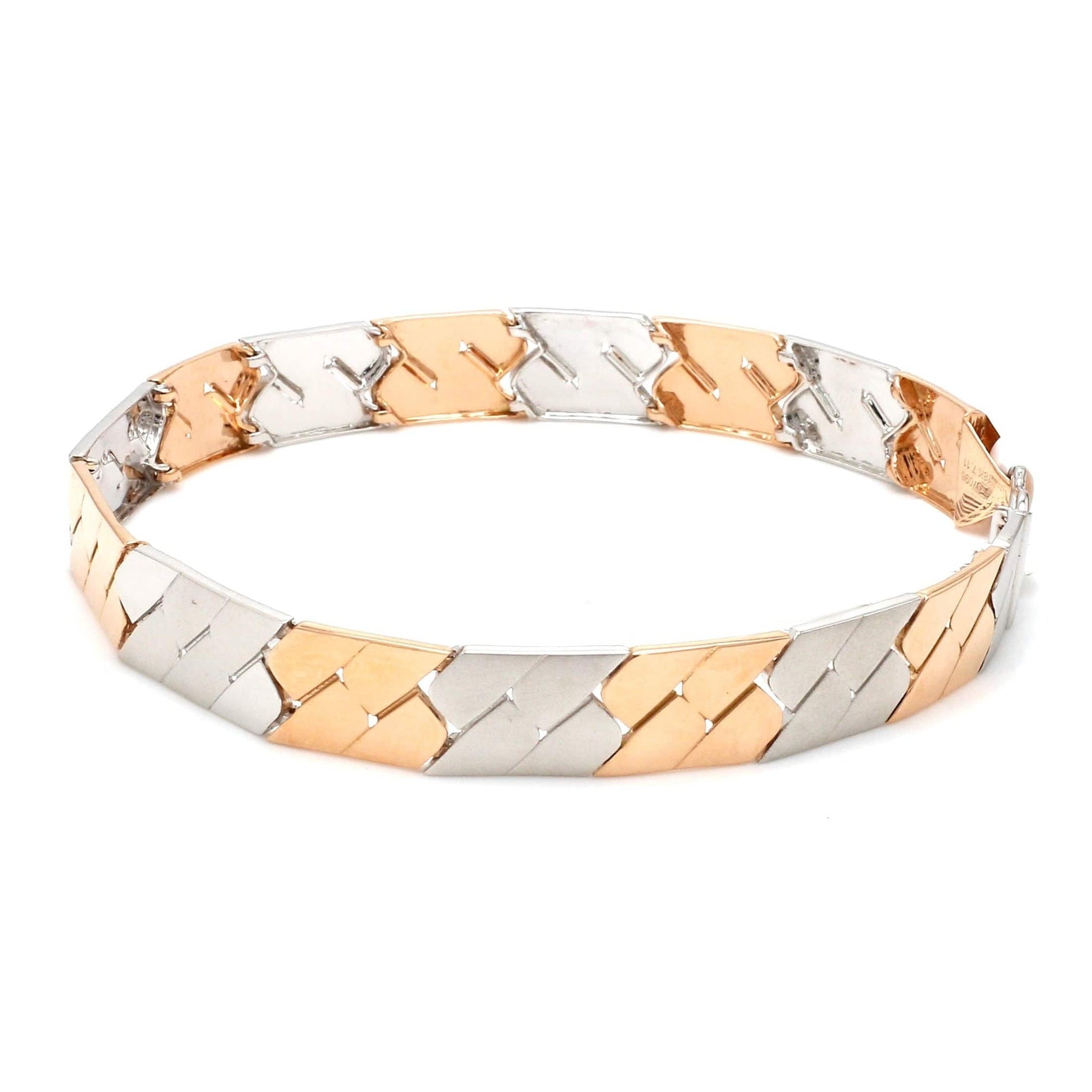 Jewelove™ Bangles & Bracelets Platinum and Rose Gold Bracelet for Men JL PTB 778