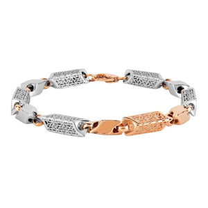 Jewelove™ Bangles & Bracelets Platinum and Rose Gold Bracelet for Men JL PTB 838