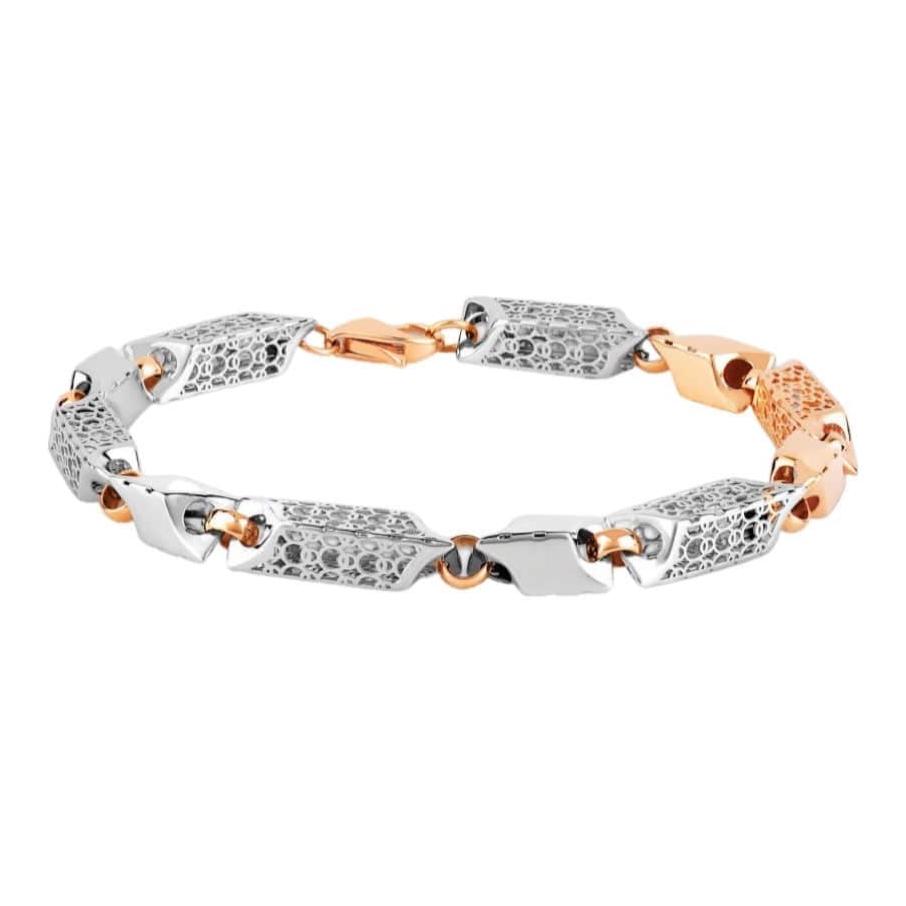 Jewelove™ Bangles & Bracelets Platinum and Rose Gold Bracelet for Men JL PTB 839