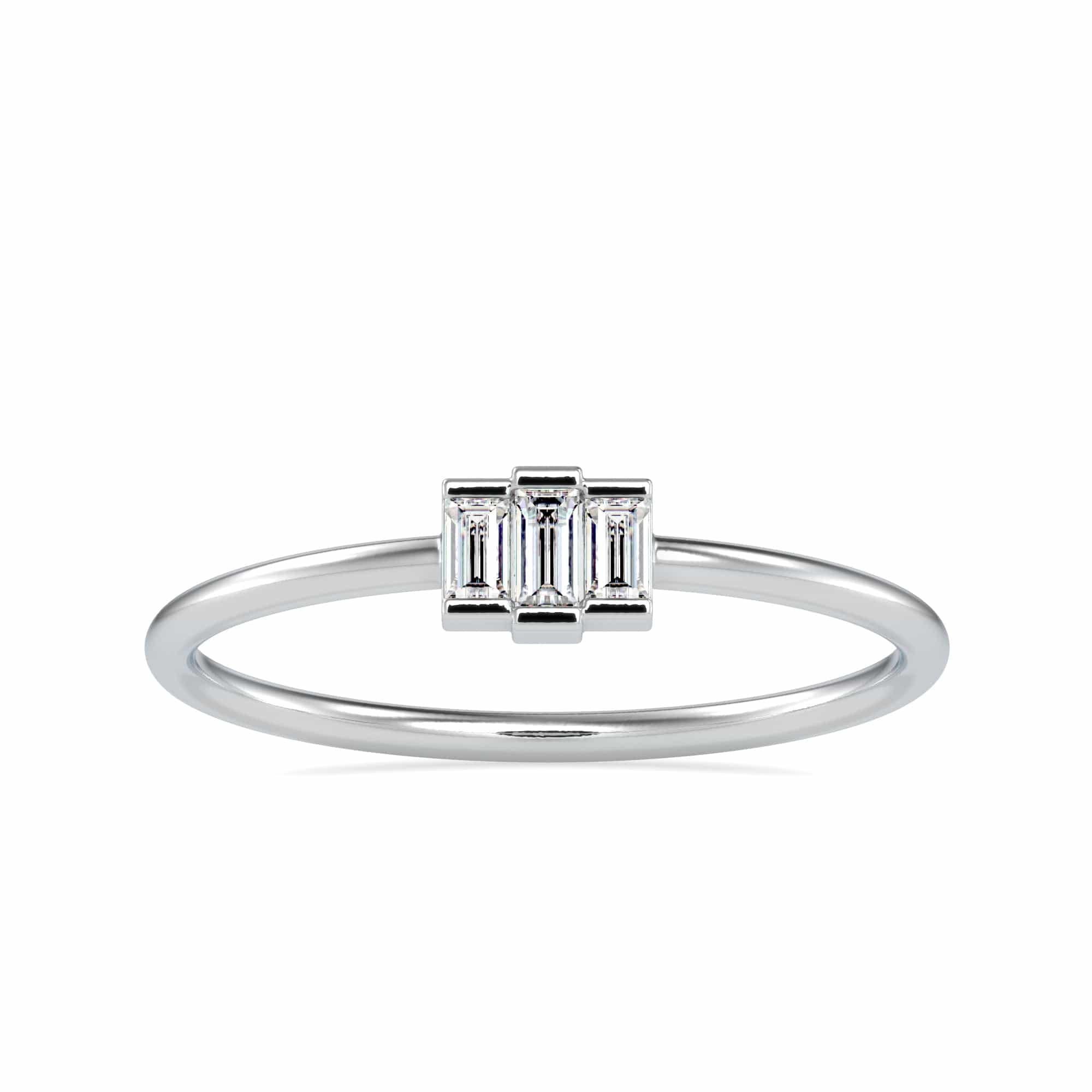 2.0 CT. T.W. Quad Princess-Cut and Baguette Diamond Engagement Ring in 14K  White Gold | Zales