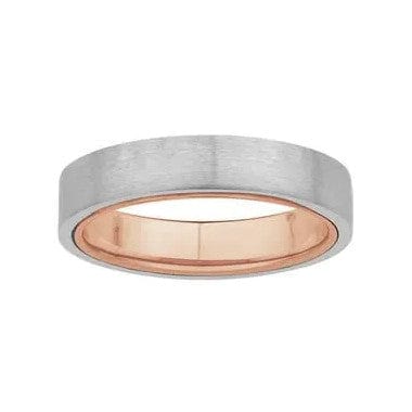 Jewelove™ Rings Platinum Band with Rose Gold Band Inside JL PT 439