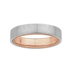 Jewelove™ Rings Platinum Band with Rose Gold Band Inside JL PT 439