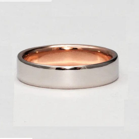 Jewelove™ Rings Platinum Band with Rose Gold Band Inside JL PT 439