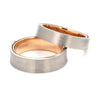 Jewelove™ Rings Platinum Band with Rose Gold Base & Matte Finish JL PT 637