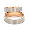 Jewelove™ Rings Platinum Band with Rose Gold Base & Matte Finish JL PT 637